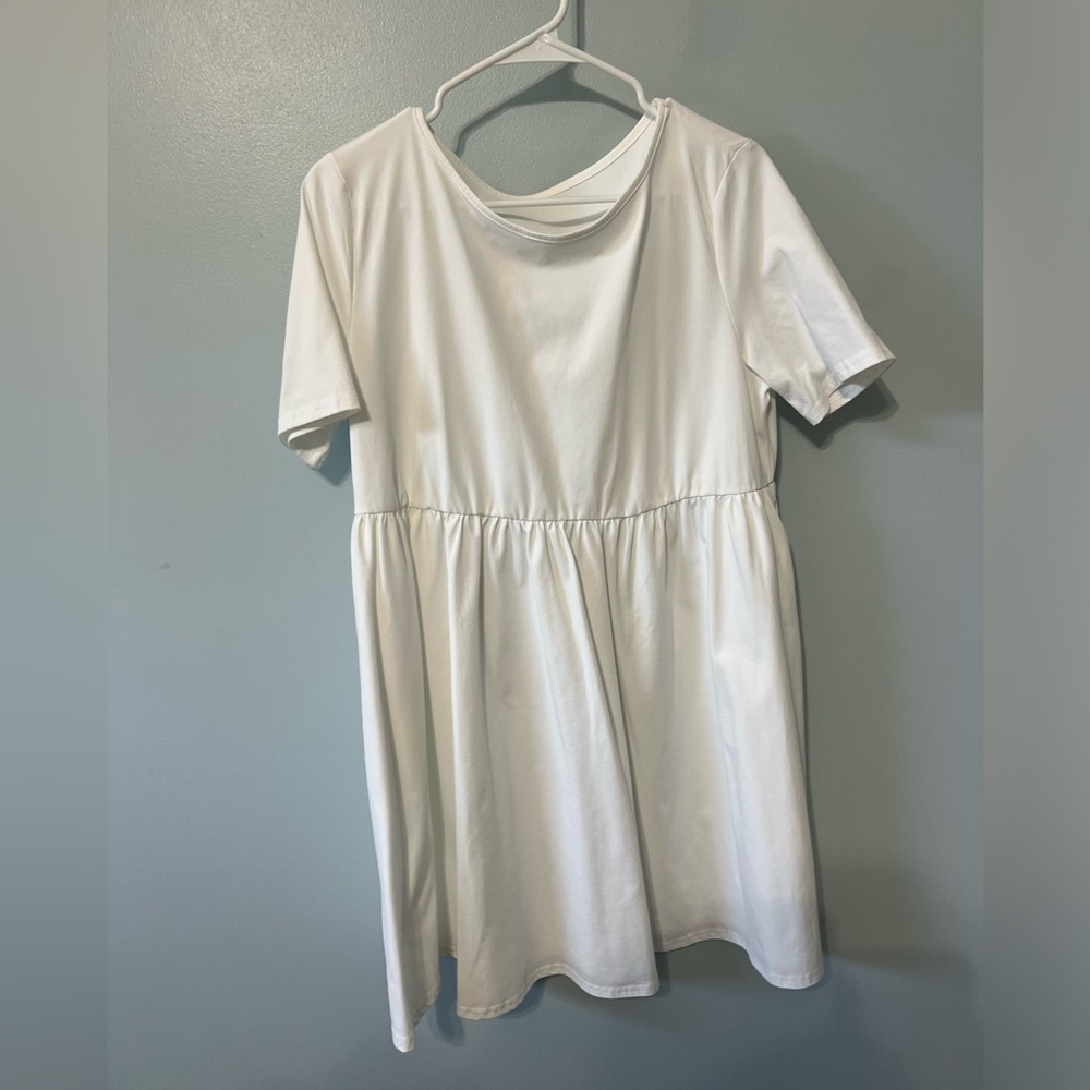 White dress. Never worn. Never washed